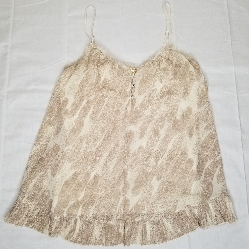 Princess Vera Wang Cream Feather Open Back Top